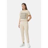 COMMA - Cargobroek - Beige - Slimfit - 7/8 lengte