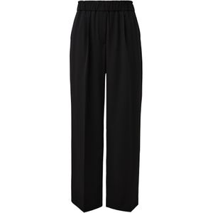 COMMA - Bandplooibroek - Zwart - Loosefit - High Waist