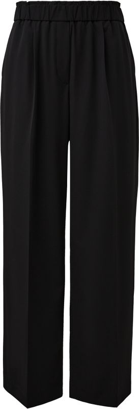 COMMA - Bandplooibroek - Zwart - Loosefit - High Waist