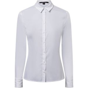 Comma - Overhemdblouse - Wit - Met Overhemdkraag - Lange Mouwen