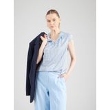 Light Blue Blouse - Ronde Hals - Korte Mouwen - Regular Fit