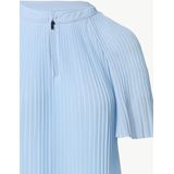 Jurk - Effen - Gevoerde Zoom - Knoopsluiting - Ronde Hals - Knielengte - Uitlopend