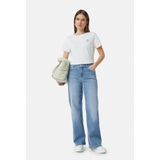 Jeans - Effen - Denim - Heavy Washed - Wide Leg - Mid Waist