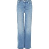 Jeans - Effen - Denim - Heavy Washed - Wide Leg - Mid Waist