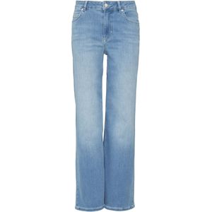 Jeans - Effen - Denim - Heavy Washed - Wide Leg - Mid Waist