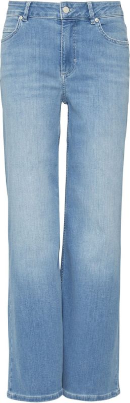 Jeans - Effen - Denim - Heavy Washed - Wide Leg - Mid Waist