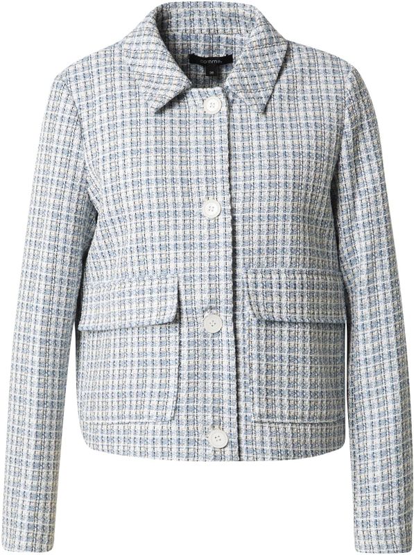 Bouclé - Geruit - Tussenjas - Licht Gevoerd - Normale Pasvorm