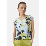 COMMA Shirt  lichtblauw / kiwi / zwart / wit