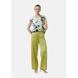 Comma - Top - Lichtblauw - Viscose, Katoen, Polyester