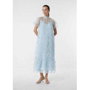 comma - A-lijn Jurk - Organza - Zomer - Korte Mouwen