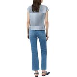 comma casual identity - Top - Lichtblauw - Katoen - Korte Mouwen