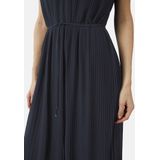 comma - Midi-jurk - Zwart - Geplooid - V-hals - Mouwloos
