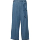 comma - Wide Leg Regular Waist - Paperbag Broek - Dark Blue Denim
