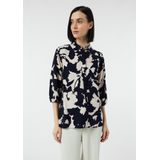 comma - Blouse - Viscose - Met All-overprint - 3/4 Mouwen