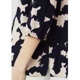 comma - Blouse - Viscose - Met All-overprint - 3/4 Mouwen