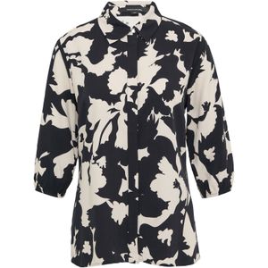comma - Blouse - Viscose - Met All-overprint - 3/4 Mouwen