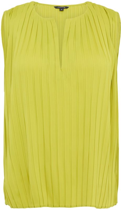 comma - Blouse - Mouwloos - Met Plooidetails