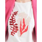 COMMA Shirt  nude / rood / wit