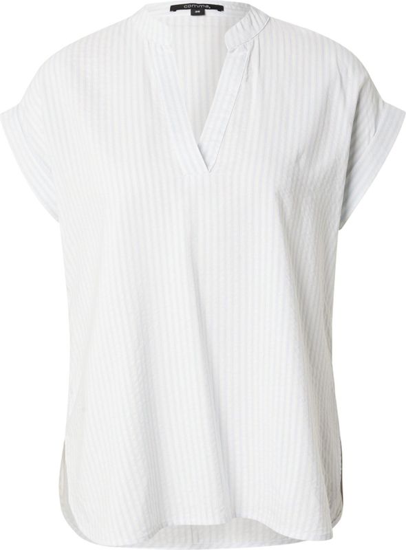 COMMA - Blouse - Aqua - Blouseshirt - Gevoerde Zoom/Rand