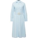 COMMA Blousejurk  lichtblauw / wit
