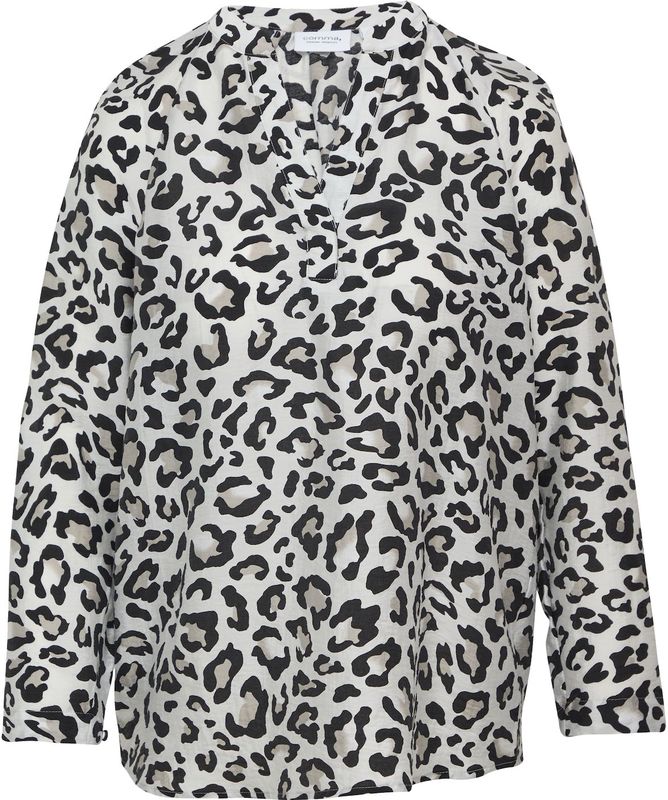 comma - Blouse - Gestructureerd - Tuniek - Raglanmouwen