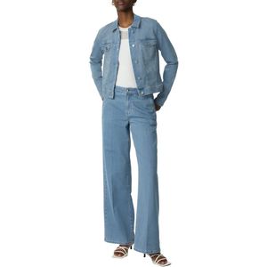 Comma - Jeansjack - Blauw - Katoen - Knoopsluiting - Kentkraag