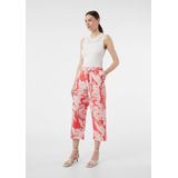 comma - Crop Broek - Luxe Viscosemix - Ontspannen Pasvorm - All-over Print