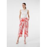 comma - Crop Broek - Luxe Viscosemix - Ontspannen Pasvorm - All-over Print