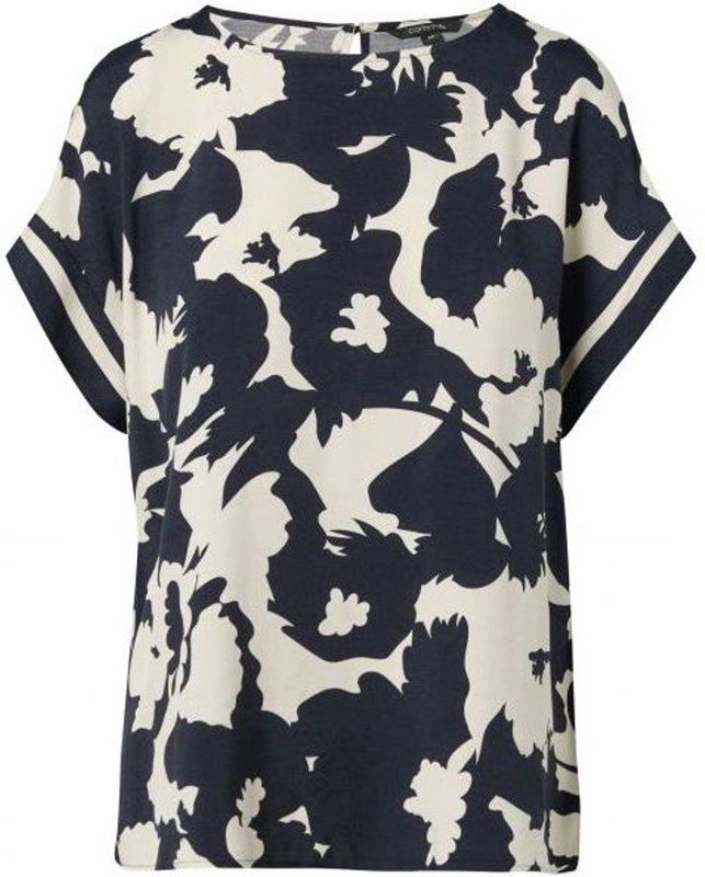 Comma Kurzarmbluse mit All-Over Print
