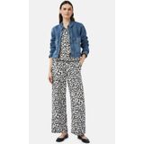 COMMA - Blouse - Greige - Dierenprint - Mouwloos - Normale Pasvorm