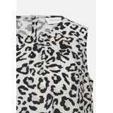 COMMA - Blouse - Greige - Dierenprint - Mouwloos - Normale Pasvorm