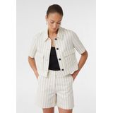 comma - Indoor-Jacke - Overhemd - Gestreept - Boxy-fit