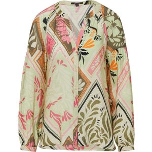 Blouse - Lilac/Pink - V-hals - Lange Mouwen - Print All-over