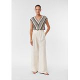 comma - T-shirt - Zigzag - V-hals