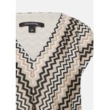 comma - T-shirt - Zigzag - V-hals