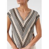 comma - T-shirt - Zigzag - V-hals