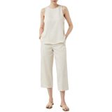 Comma - Shirtblouse - Dune Sand - Mouwloos - Regular Fit