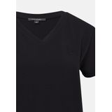 comma - T-shirt - V-hals - Geborduurd - Katoenmix