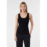 comma - T-Shirt - Mouwloos - Slim-fit - Geribbelde Jersey