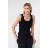 comma - T-Shirt - Mouwloos - Slim-fit - Geribbelde Jersey