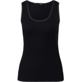 comma - T-Shirt - Mouwloos - Slim-fit - Geribbelde Jersey