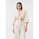 COMMA Blouse 'Comma x Füsun Lindner'  ecru