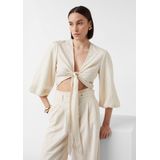 COMMA Blouse 'Comma x Füsun Lindner'  ecru