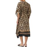 Grijs/Black - Poncho - Zonder Capuchon - V-hals - Halve Mouwen