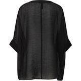 comma - Blouse - Zwart - V-hals met Knoopsluiting