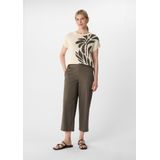 comma - Strickpullover - Gebreide Pullover - Korte Mouwen - Bloemenintarsia