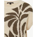comma - Strickpullover - Gebreide Pullover - Korte Mouwen - Bloemenintarsia