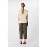 comma - Strickpullover - Gebreide Pullover - Korte Mouwen - Bloemenintarsia