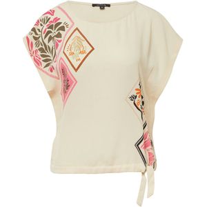 Comma - Shirt - Lilac/Pink - Met Vleermuismouwen - Bloemachtig Patroon