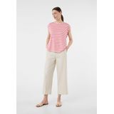 comma - T-shirt - Gestreept - Relaxed-fit - Korte Mouwen